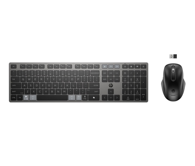 HP 725 Multi-Device Rechargeable Wireless Keyboard and Mouse Combo