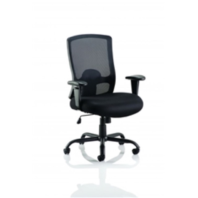 Portland Heavy Duty Task Operator Chair Black Mesh With Arms - OP