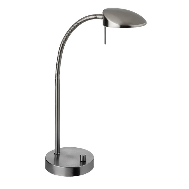 Firstlight Milan LED Desk Lamp 10W with Dimmer Control Dim Modern Style Warm White in Brushed Steel