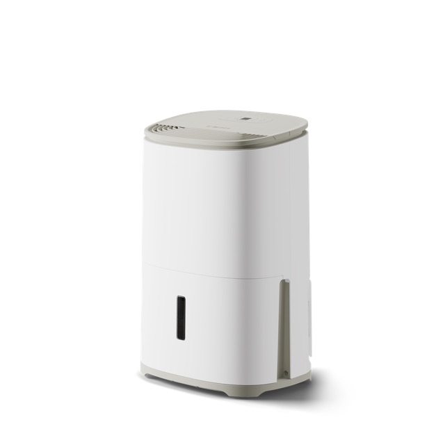 Meaco Arete® One 12L Ultra Quiet Room Dehumidifier & Air Purifier For Regular Sized Homes, Basement, Bedroom, Garage - Controls Humidity & Removes Excess Moisture, Warm pebble