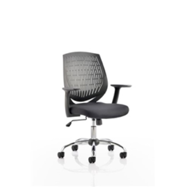 Dura Task Operator Chair Black With Arms - OP000014