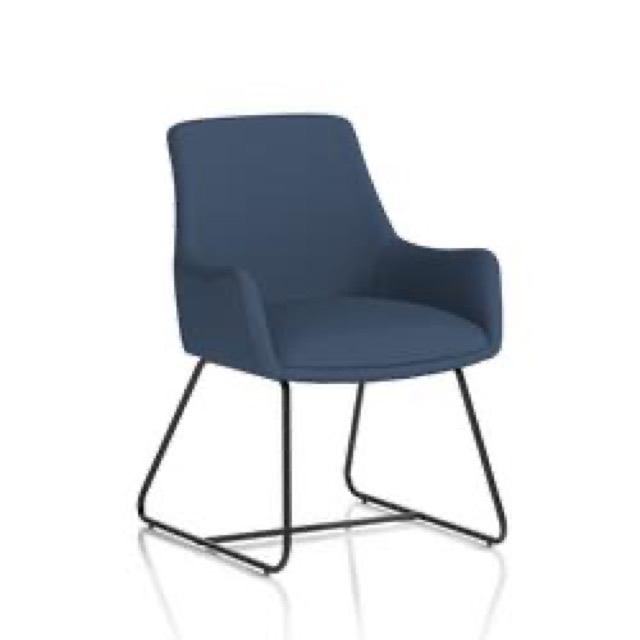 Quote Sled Base Reception Chair Bespoke Colour Quest Whelk