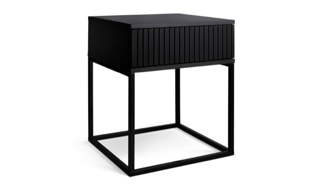Digby 1 Drawer Bedside Table Anthracite Elegant Bedroom Storage