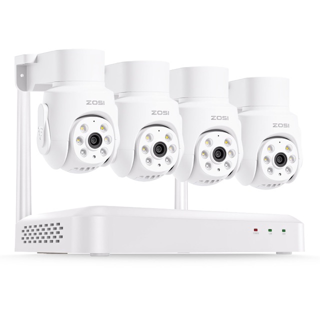 C280 8 Channel Wireless PTZ Security Camera System + 64GB Memory Card, 2 Cameras