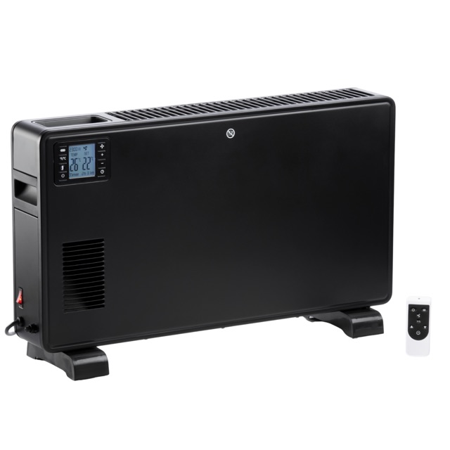 Daewoo 2300W Black Convector Heater with LCD Display & Remote Control