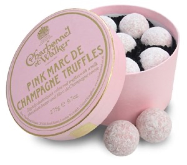 Charbonnel et Walker, Pink Marc de Champagne truffles - 275g box - Best before: 20th October 2026