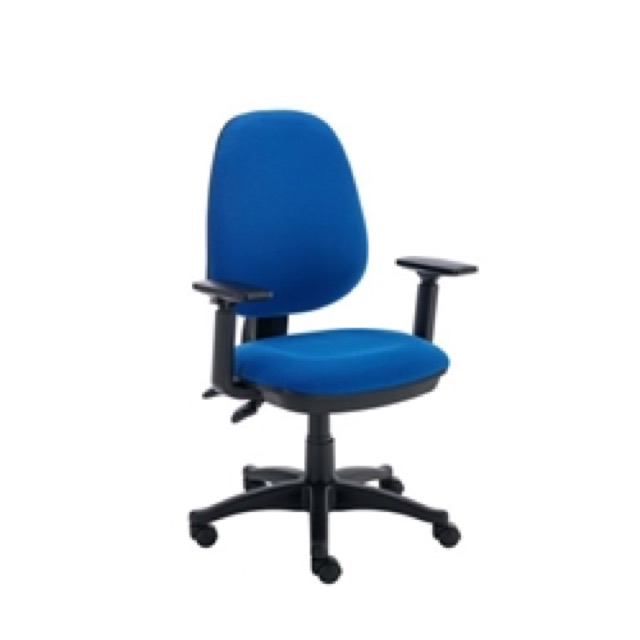 Max Comfort Blue Operator Office Chair 2 Levers with Adjustable Arms