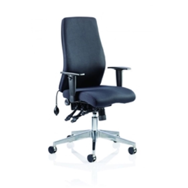 Onyx Ergo Posture Chair Black Fabric Without Headrest With