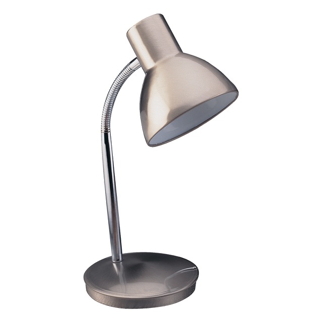 Firstlight Harvard Desk Lamp with On/Off Switch Classic Style in Brushed Steel
