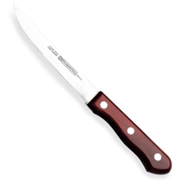Tramontina Steak Knives 3 Stud Red Polywood Handle (Pack of 12)