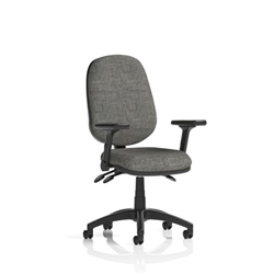 Eclipse Plus III Operator Chair Charcoal Adjustable Folding Arms