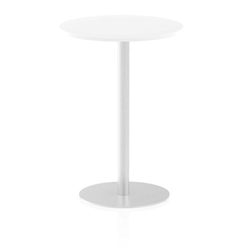 Italia 600mm Poseur Round Table White Top 1145mm High Leg