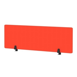 Air Desktop Screen 1400x400mm Bespoke Tabasco Orange Fabric
