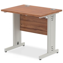 Impulse 800/600 Rectangle Silver Cable Managed Leg Desk - MI002892