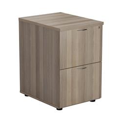 Mezzo 2 Drawer Filing Cabinet - Grey Oak - TES2FCGO