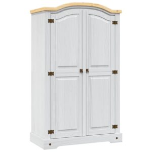 Berkfield Home Wardrobe Mexican Pine Corona Range 2 Doors White