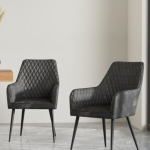 More4Homes Set Of 6 Ella Technology Fabric Dining Chair in Grey