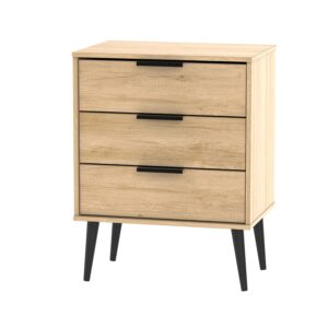 Ready Assembled 2 U Fuji 3 Drawer Chest (Ready Assembled) in Natural