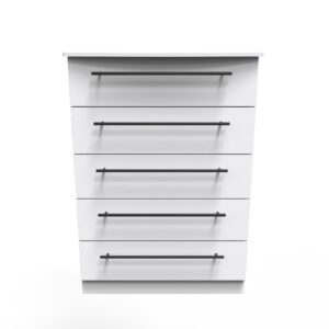 Ready Assembled 2 U Howard 5 Drawer Chest (Ready Assembled) in White