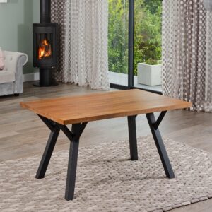 Artemis Home Verona 140cm Wooden Veneer Dining Table in Brown