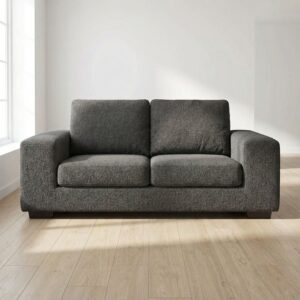 Abakus Direct Boston 3 Seater Sofa Basket Weave in Dark Grey