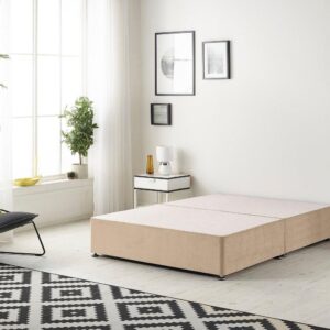 Somnior Ziggy Platform Bed Base in Beige | Size: King