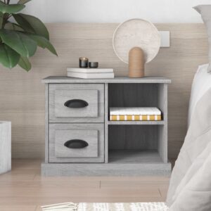 Berkfield Home Bedside Cabinet Grey Sonoma 60x35.5x45 cm