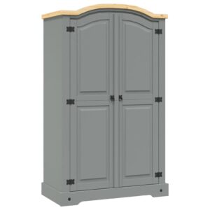 Berkfield Home Wardrobe Mexican Pine Corona Range 2 Doors Grey
